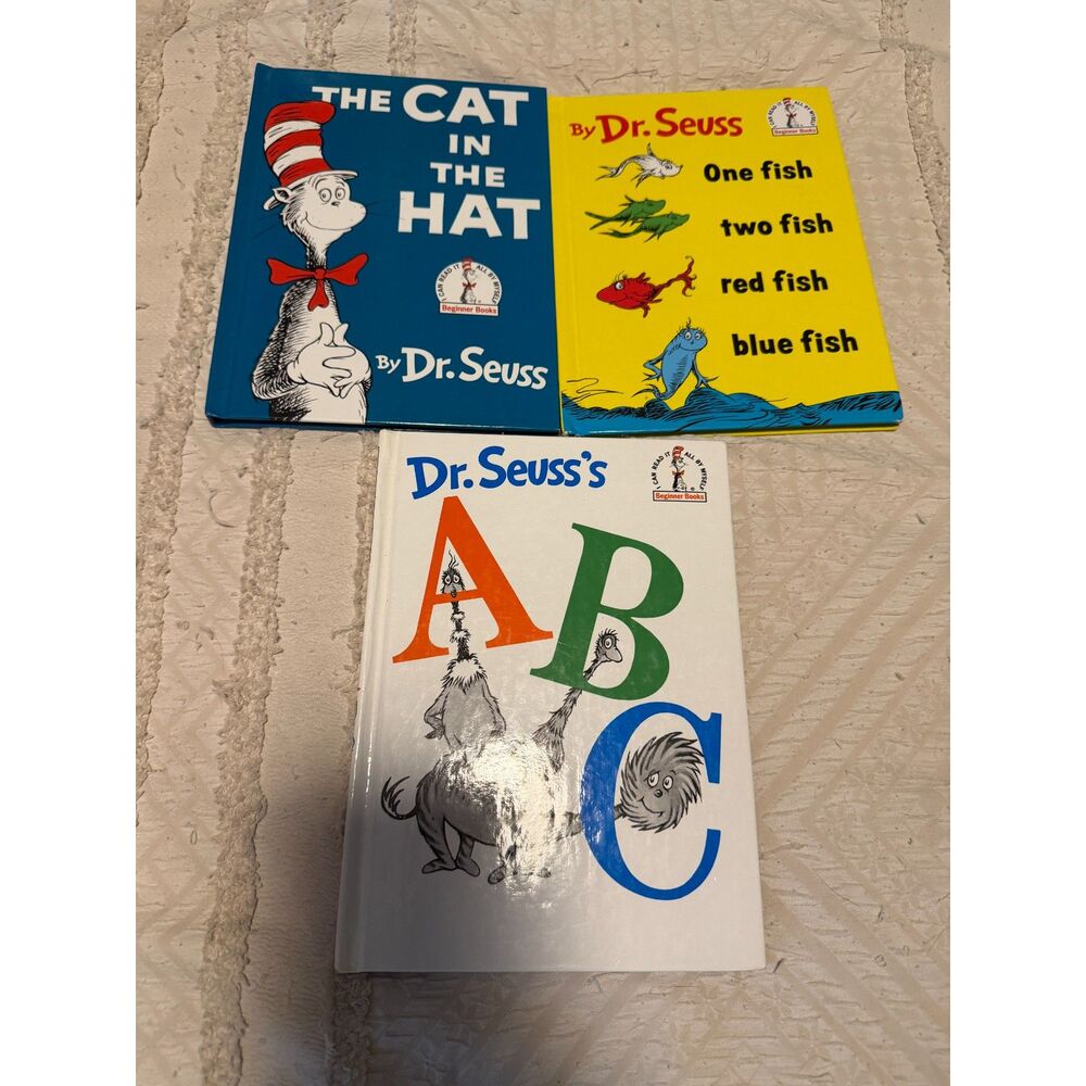 Dr Seuss Hardcover Children's Books Lot of 6 Beginner Books Vintage Editions